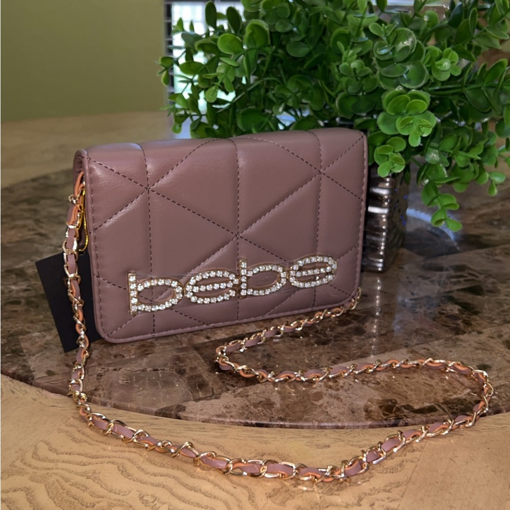 Bebe Pink Crystal Embellished Crossbody Bag - Picture 3 of 14